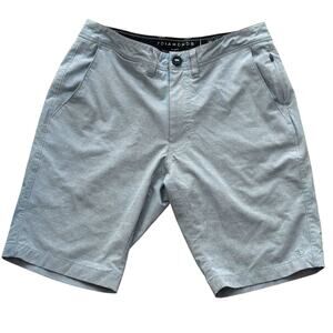 7 Diamonds Banks Performance Shorts Size 29x10 Cross Hatch Light Blue Stretch